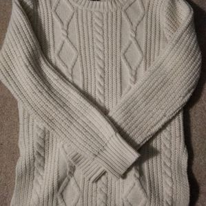 Long sleeve white sweater